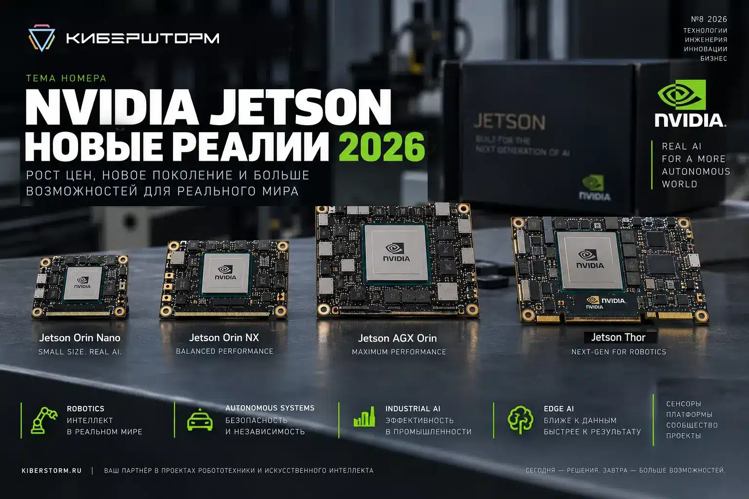 NVIDIA ИИ оборудование подорожало до 100% с июля 2026 года: новые цены на AGX Orin и Thor